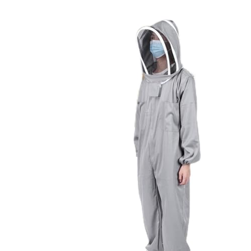 GLOGLOW Beekeeping Veil Suit, Breathable Mesh Hat Beekeeper Protective Smock for Beekeeping Honey Harvesting