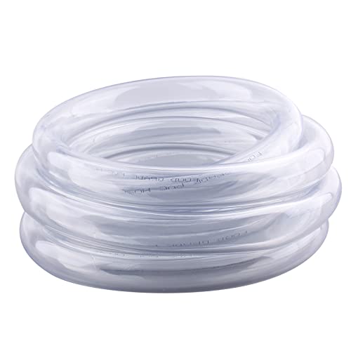 DERNORD PVC Tubing 3/4"ID X 1"OD Flexible Clear Vinyl Hose 10 Feet for Food Grade - size: 10 Feet, style: 3/4"ID X 1"OD