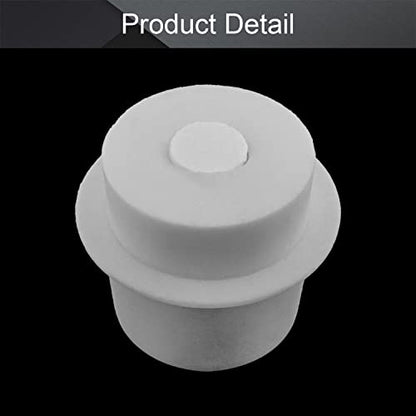 Othmro 1Pcs Drilled Rubber Stopper with Airlock, White Drilled Bungs Stopper with 1.57"-1.77" Hole for Fermentation Use, Homebrewing Beer Kombucha Airlock Stopper