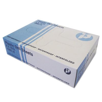 2,000 Count 8" x 10 3/4" Deli Plastic Sheets for Food, Disposable Freezer Sheets, Interfolded Clear Plastic Wrap Sheets, Greaseproof, Waterproof, Non-Absorbent Bakery Sheets.