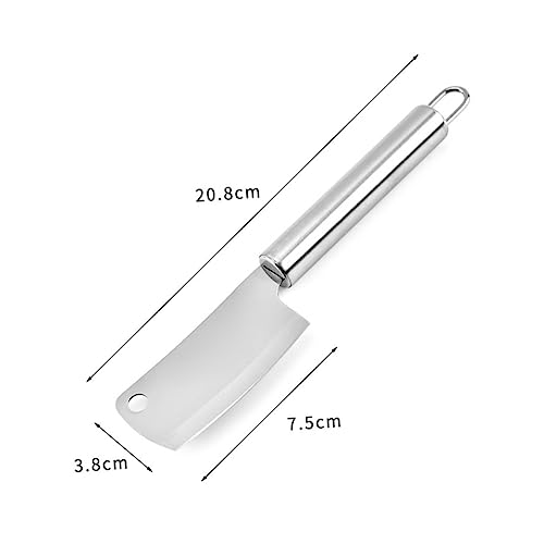 2pcs Stainless Steel Mini Cheese Spatula and Chopping Knife Anti-slip Kitchen Tool for Cutting Spreading and Serving Butter and Cheese