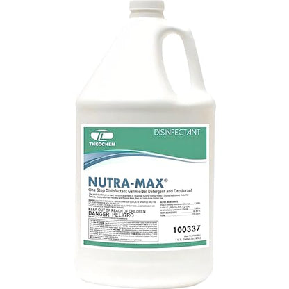 Nutra-Max Hospital Grade Disinfectant, EPA List N & G, Kills 99.9% Viruses & Bacteria, 1:32 Concentrate Makes 32 Gallons, Commercial Multi-Surface Cleaner For Home