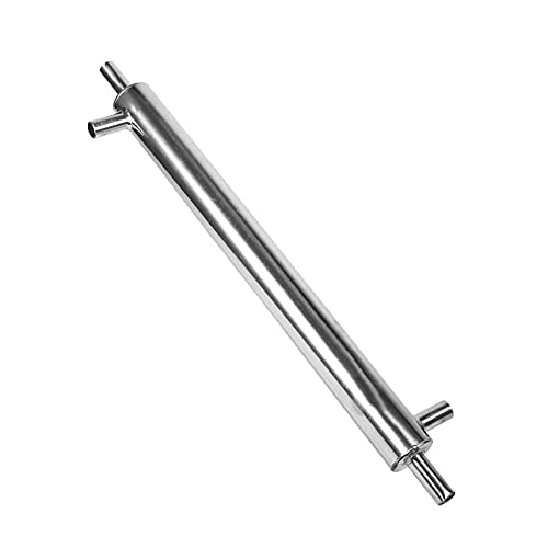 Fdit Cooler Distiller Condenser, 304 Stainless Steel External Cooling Pipe Tube for Home Brewery