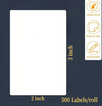 Blank Waterproof Removable Labels for Freezer Storage containers, Labels forJars,Date Label Food Storage Stickers, Waterproof Oil Resistant Easy Clean Leaves no Residue 500Total Per Roll
