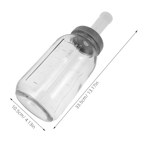 OUNONA Large Fermentation Jar with Airtight Lids and Airlocks, 64oz/1L Wide Mouth Glass Mason Jar with Scale Mark, Wood Sign, Mead Making Kit, Kimchi Containers