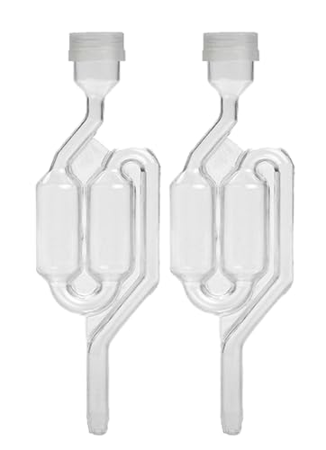 Home Brew Ohio Twin Bubble Airlock with 6.5 Rubber Stopper (Set of 2)