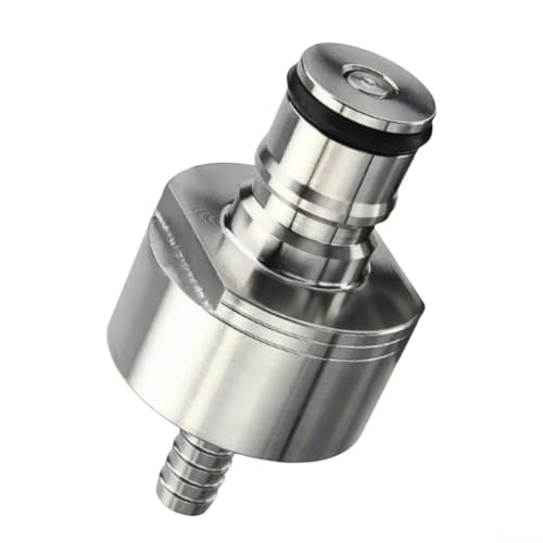 Stainless Steel Carbonation Cap Ball Lock for Home Brewing Beer for soda - Counter Pressure Filling PET Bottle - Silver 6x3.2cm