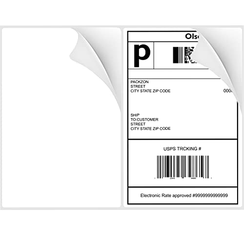 8-1/2"×5-1/2" Shipping Labels 60 Labels Sticker Paper for Laser/Ink Jet Printer mailing Labels 8.5"×11" White 2 per Sheet - size: 8-1/2"×5-1/2"(2-up), style: 30 sheets