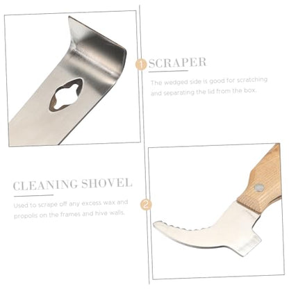 Toyvian Beehive Scraper Tool with Handle Hive Frame Lifter Cleaner Essential Beekeeping Supply for Easy Hive Maintenance and Frame Separation