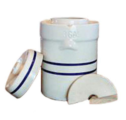 Ohio Stoneware 3 Gallon Fermentation/Preserving Crock Set - Great for Pickling and Sauerkraut