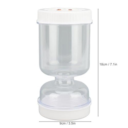 Agatige Glass Pickle Jar with Strainer Flip, 25oz Leakproof Olive Pickle Hourglass Jar Dry Wet Separation Juice Separator Storage Container for Storage Pickles, Gherkin Jalapeno