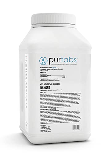 Sporicidal Disinfectant Tablets, EPA Registered, Hospital-Grade, NaDCC | One Tablet, Two Strengths, 1076 PPM Daily Disinfection Or 4306 PPM Sporicidal, Kills C. Diff And Candida Auris - size: 1 Count (Pack of 256)