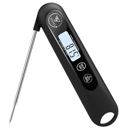 DOQAUS Meat Thermometer Digital for Cooking, Waterproof Instant Read Food Thermometer with 2S Response, Backlight LCD, Foldable Probe for BBQ Smoker Turkey Candy Oil Fry | Waterproof Backlight LCD, Foldable Probe for BBQ Smoker Turkey Candy Oil Fry