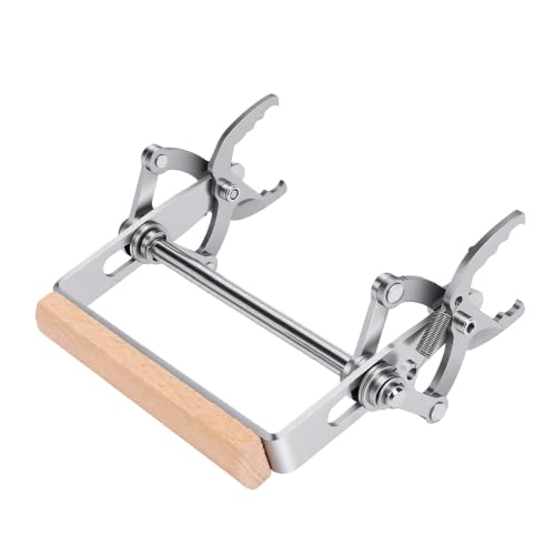 Alomejor Beehive Frame Clamp Ergonomic Stainless Steel Lifter for Secure Handling Beekeeping Tools with Beech Wood Handle