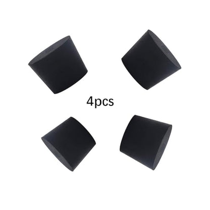 Laboratory Grade Rubber Stoppers, 4 Pieces Assorted Tapered Bungs Set, 9# Solid Black Round Rubbers Hole Plugs - size: 4pcs 9#