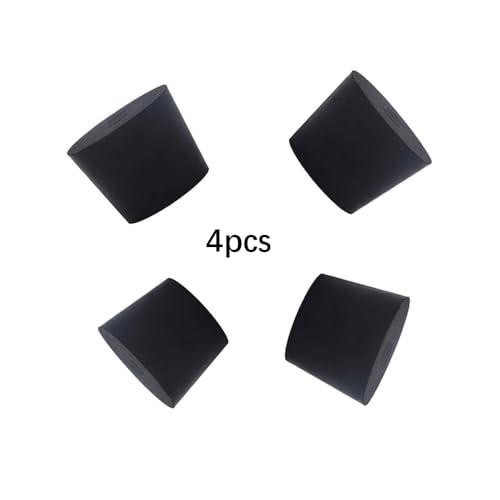 Laboratory Grade Rubber Stoppers, 4 Pieces Assorted Tapered Bungs Set, 9# Solid Black Round Rubbers Hole Plugs - size: 4pcs 9#