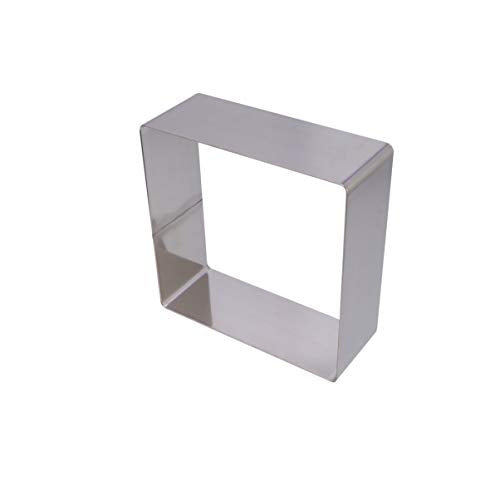 GALPADA 7 Inch Stainless Steel Square Cake Ring Mold Set for Mousse and Baking 2-Piece Diy Baking Tool for Perfect Cake Shapes - size: Size 7