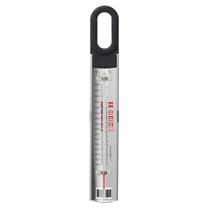 KitchenAid Curved Candy and Deep Fry Thermometer - color: Black, size: TEMPERATURE RANGE: 100F to 400F