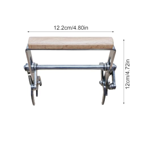 Bee Hive Frame, Hive Frame Grip, Beekeeping Frames Lifter, Stainless Steel Anti-Slip Clamp, Ergonomic Wooden Handle Design, 4.8x4.72 Inches, for Beekeeping Honey Harvest Inspection