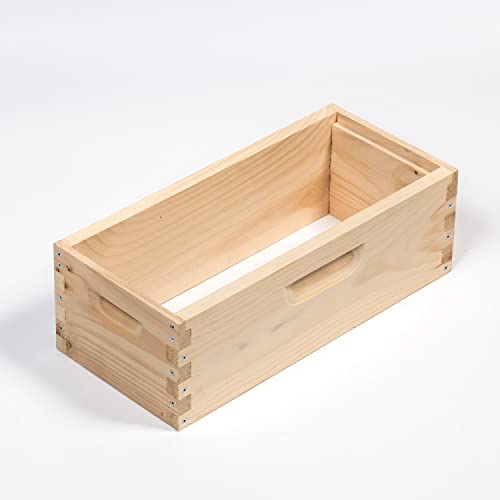 Stoney Acres Beekeeping Medium Nuc Box, Assembled Super or Brood Box for 5 Frame Honeybee Hives, Amish Made
