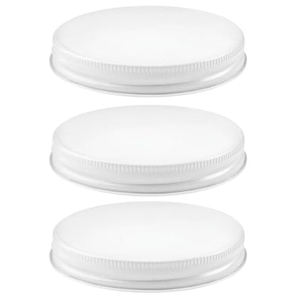 89mm (3.5") White Steel Lid – Food-Grade, Leak-Resistant 89/400 Cap for Wide-Mouth Glass Jars (3 Pack, Jars Not Included) | The Kombucha Company - color: White, size: Steel