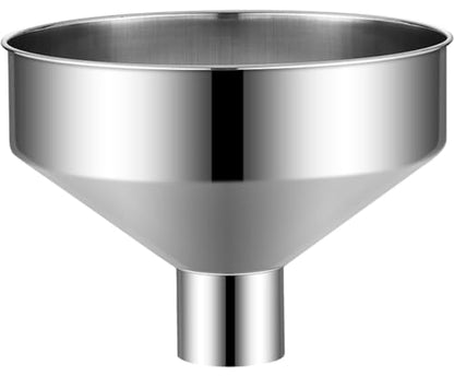 Large Funnel Kitchen Funnel Maximum 12-inch Wide Mouth Food Grade Metal Stainless Steel Mouth Factory use Juice Milk Beer (Top 7.87" Bottom 1.5") - size: Top 7.87" Bottom 1.5"