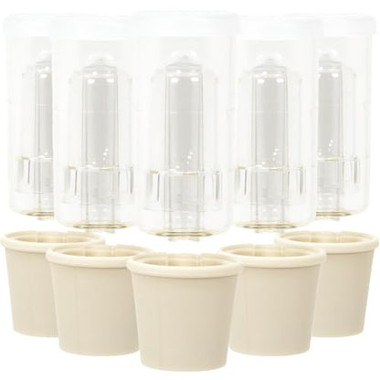 Buon Vino Transparent Airlock Set of 5 w/Rubber Bungs, Brewing & Carboy Airlocks for Beer, Wine, and More, Fermentation Airlock Kit - size: 5 Pack