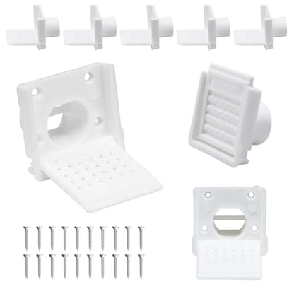 8 Pcs Beehive Entrance Reducer, White Bee Hive Entrance Gates, Portable Beehive Starter Kit, Plastic Bee Hive Entrance Reducer, Beekeeping Supplies - color: White
