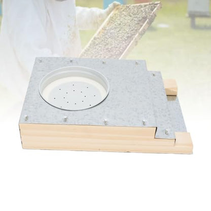 Beehive Entrance Feeders, 6.57 X 4.41 X 1.38in Wooden Bee Watering Station, Front Entrance Bee Feeder for Beekeeper Feeding Water Sugar Syrup