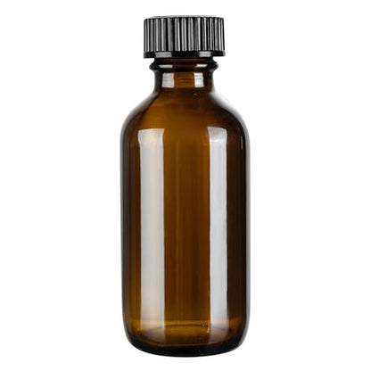Restaurantware Vetri 2 Ounce Boston Glass Bottles, 48 Sample Bottles With Black Phenolic Caps - Dishwashable, Round, Amber Glass Bottle, For Potion, Juice, Ginger Shots, Whiskey, Liquids - color: Amber, size: 2 oz