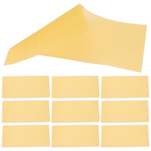 Veemoon 30pcs Beeswax Beehive Foundation Sheets Honeycomb Base for Beekeeping Supplies 41.5×19.5cm Natural Bee Comb Frames for Honey Hive Equipment