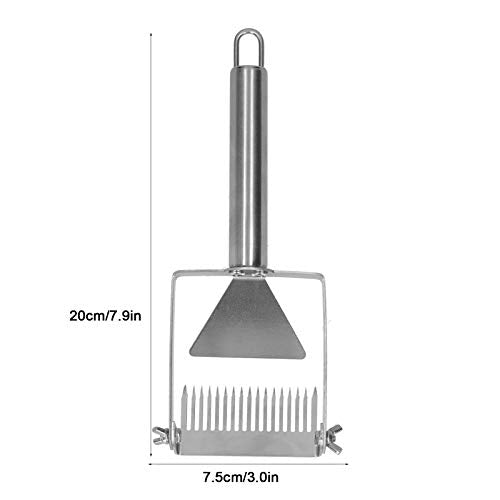 2 in 1 Honey Uncapping Fork Scraper Tool, 17 Tine Stainless Steel Adjustable Uncapping Fork Beekeeping Uncapping Comb for Varroa Mite Honey Harvesting Apiary Supplies