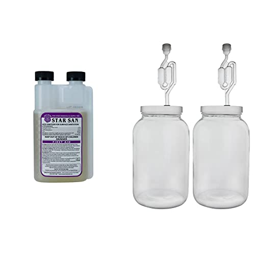 Five Star Star San 16 Ounce Brew Sanitizer and FastRack One Gallon Wide Mouth Jar Fermentation Kit (Set of 2)