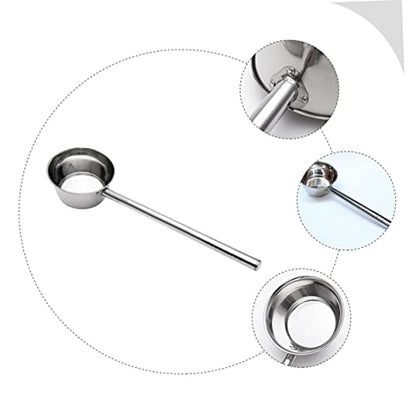 Cabilock Ergonomic Long Spoon for Stirring Stainless Steel Ladle Handle for Cooking Kitchen Gadget for Soup and Water - size: 59X14CM