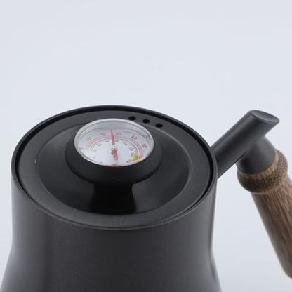 for Stainless Steel Gooseneck for kettle 650-850ML, for Pour Over Coffee Pot with Built-in Thermometer, Narrow Spout for Manual Brewing and Tea