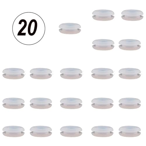 Airlock Grommet Silicone Grommets for Homebrewing - 20 Pack for Beer, Wine, Mead, Sauerkraut, and Kimchi - Black & Clear Options(Clear) - size: Clear
