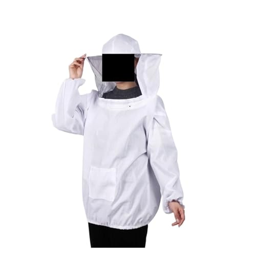 Foldable Beekeeping Suit Jacket Veil Set Double Zippered Beekeeping Protective Suit Anti-bee Beekeeper Clothing with Hat(Silver)