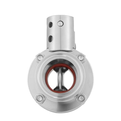 Sanitary Butterfly Valve Tri Clamp Valve with Handle 1.5" Tri Clamp Clover 1" Tube OD 304 Stainless Steel (pack of 2) - size: 1" Tube OD