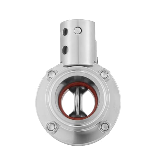 Sanitary Butterfly Valve Tri Clamp Valve with Handle 2" Tri Clamp Clover 2" Tube OD 304 Stainless Steel (pack of 2) - size: 2" Tube OD