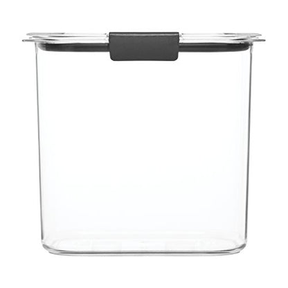 Rubbermaid Brilliance 12-Cup Airtight Food Storage Container, Perfect for Pantry Staples, Clear/Grey - size: 12 Cup