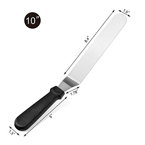 New Star Foodservice Angled Icing Spatula, 10 Inch Blade, 15 Inch Overall, Bakery-Grade Stainless Steel Offset Frosting Spatula - size: 10-Inch Angled