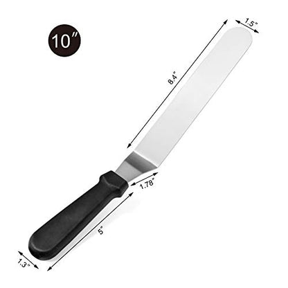 New Star Foodservice Angled Icing Spatula, 10 Inch Blade, 15 Inch Overall, Bakery-Grade Stainless Steel Offset Frosting Spatula - size: 10-Inch Angled