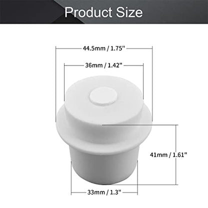 Othmro 1Pcs Drilled Rubber Stopper with Airlock, White Drilled Bungs Stopper with 1.3"-1.42" Hole for Fermentation Use, Homebrewing Beer Kombucha Airlock Stopper