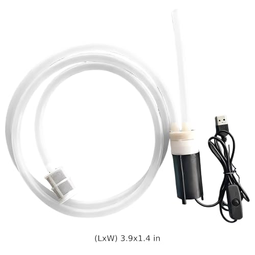 Electric Wine Pump with USB Power, Auto-Siphoning Brew Device, 3.3 Ft Hose, One-Button Operation, 3.9 X 1.4 in, for Home Brewing