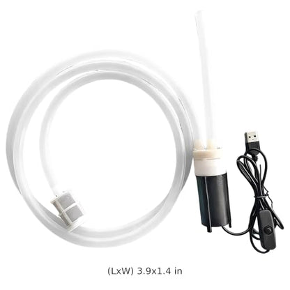 Electric Wine Pump with USB Power, Auto-Siphoning Brew Device, 3.3 Ft Hose, One-Button Operation, 3.9 X 1.4 in, for Home Brewing