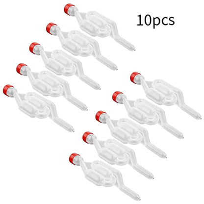 Gcroet Wine Fermentation Airlock Kit Stopper Exhaust Valve High Transparent S Shape for Brew Beer Wine Making 10PCS Red...