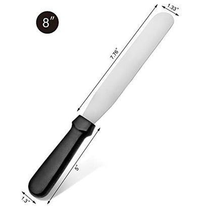 New Star Foodservice Straight Icing Spatula, 8 Inch Blade, 13 Inch Overall, Bakery-Grade Stainless Steel Cake Decorating and Frosting Spatula - size: 8-Inch Straight