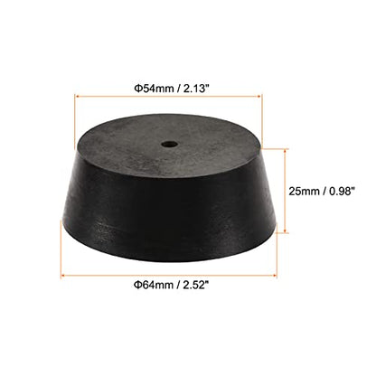 MECCANIXITY Rubber Tapered Plug 54mm to 64mm with Hole Test Tubes Bungs Stopper Black for Lab Home - size: 54mm - 64mm