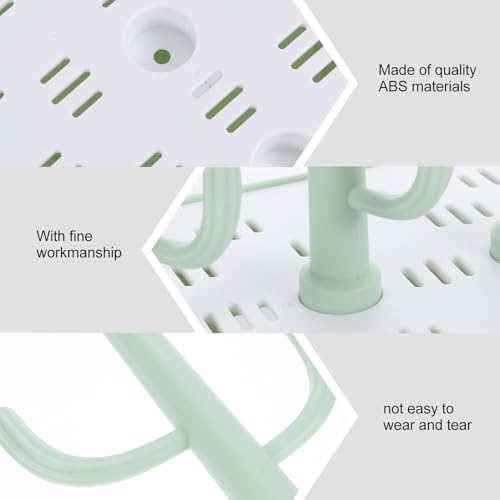 Abaodam Bottle Drying Rack Tree-Shaped Abs Plastic Milk Bottle Hanger Draining Organizer for Pacifiers Feeder Cups Space-Saving Countertop Storage