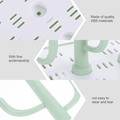 Abaodam Bottle Drying Rack Tree-Shaped Abs Plastic Milk Bottle Hanger Draining Organizer for Pacifiers Feeder Cups Space-Saving Countertop Storage